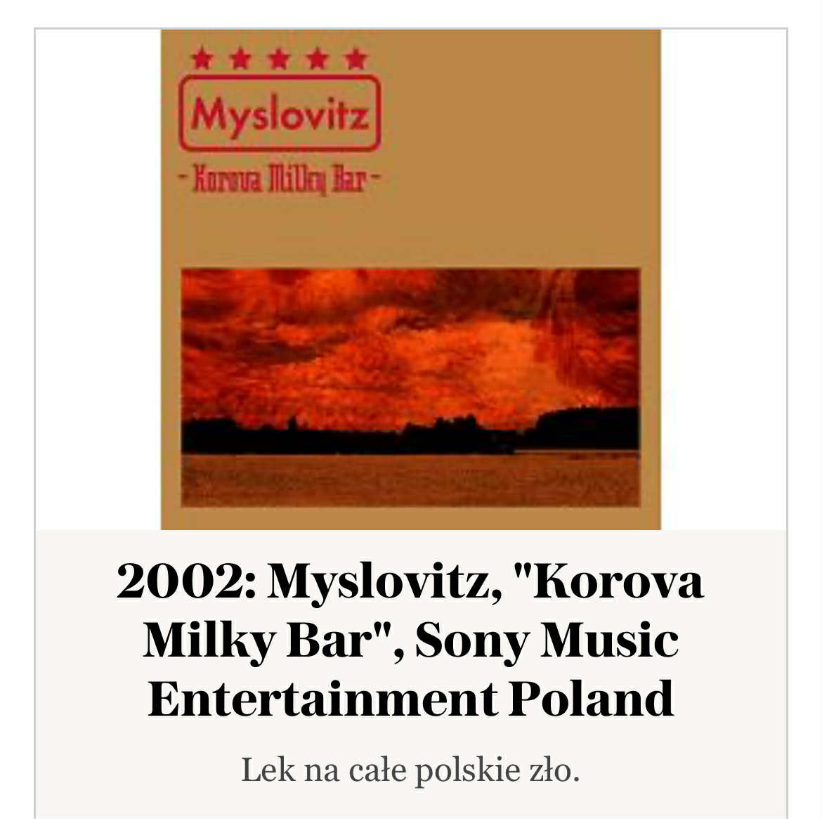 „Korova Milky Bar” nominowana w plebiscycie „Gazety Wyborczej”
